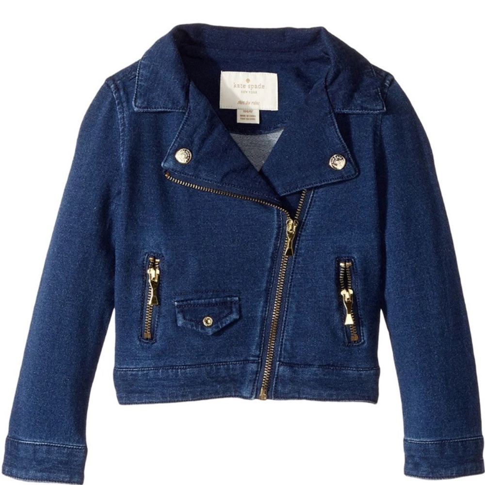Kate Spade Kids Knit Moto Skirt The Rules denim jacket